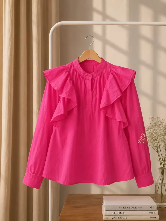 Pink Ruffle Top (0040)