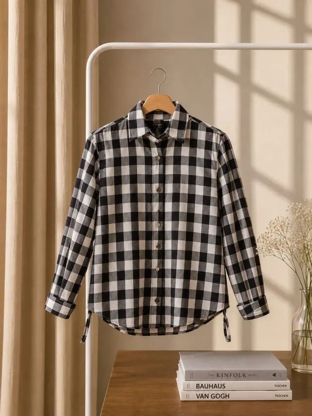 Black Check Shirt (0025)