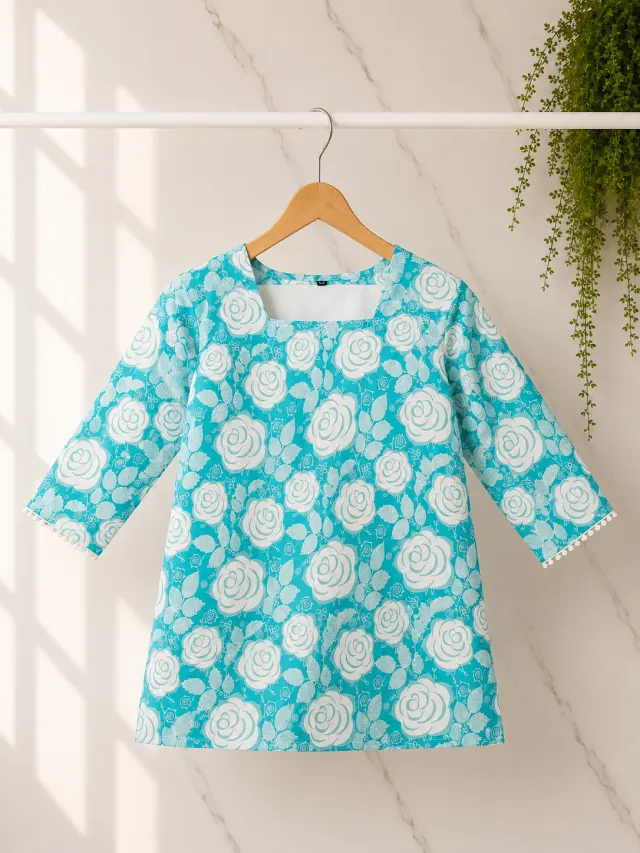 Aqua Short Kurti (0073)